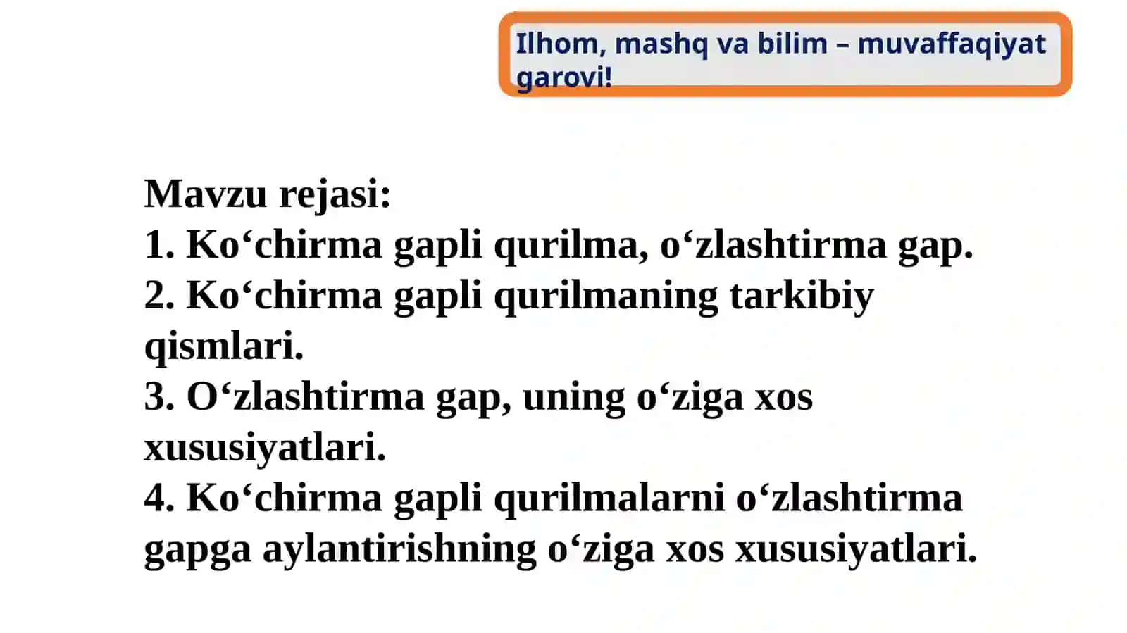 O‘zga gap va uning turlari 2