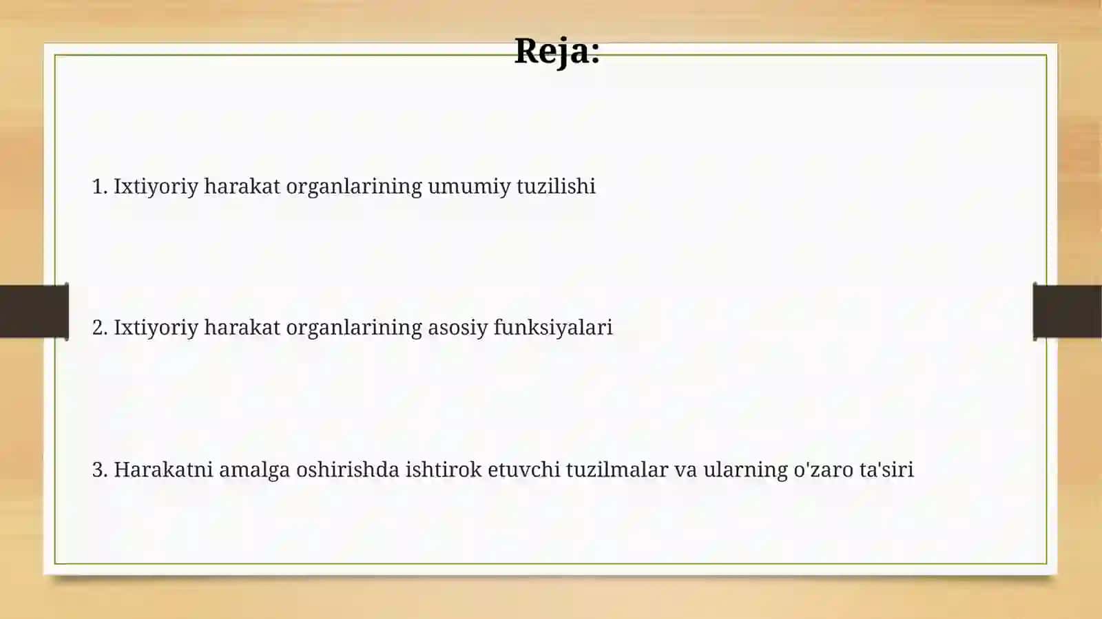 Ixtiyoriy harakat organlariga umumiy morfofunksional tavsif 2
