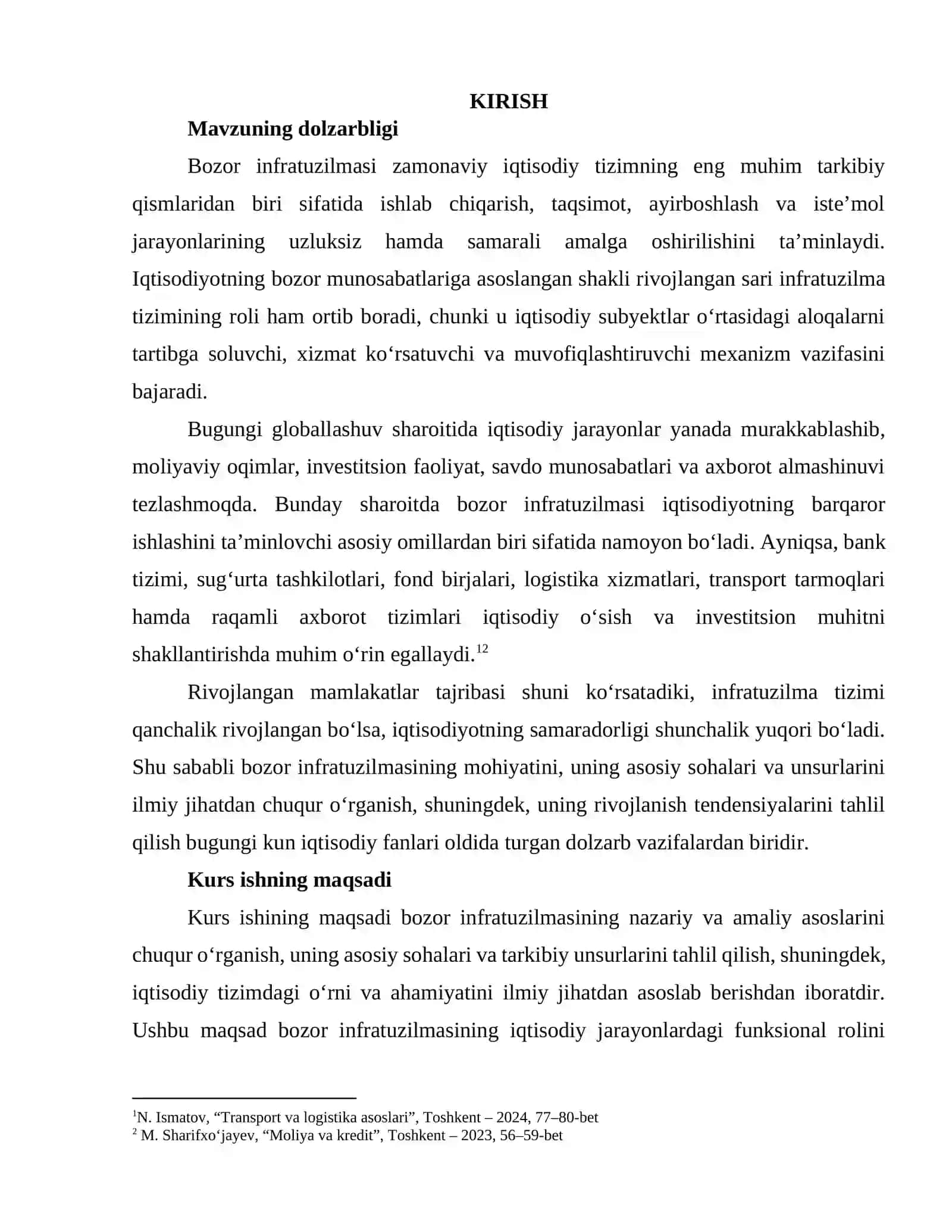BOZOR INFRATUZILMASINING NAZARIY ASOSLARI 2