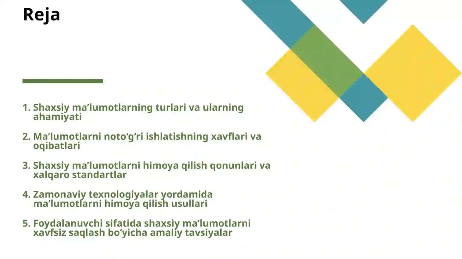Shaxsiy Ma'lumotlarni Himoya Qilish Usullari 2