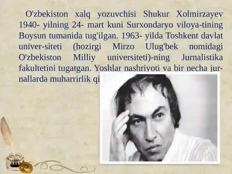8-sinf adabiyot 47-49.Shukur Xolmirzayev hayoti va ijodi 2