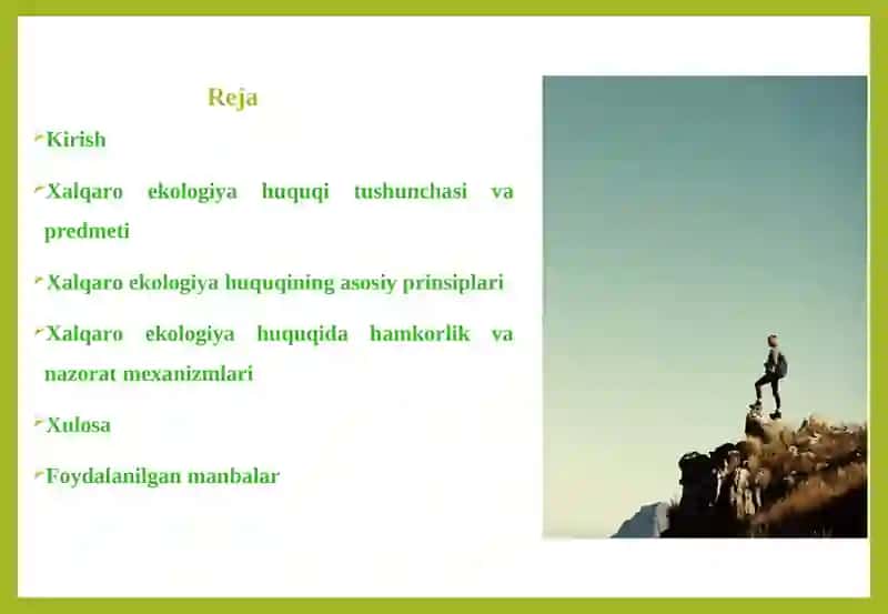 Xalqaro ekologiya huquqi 2