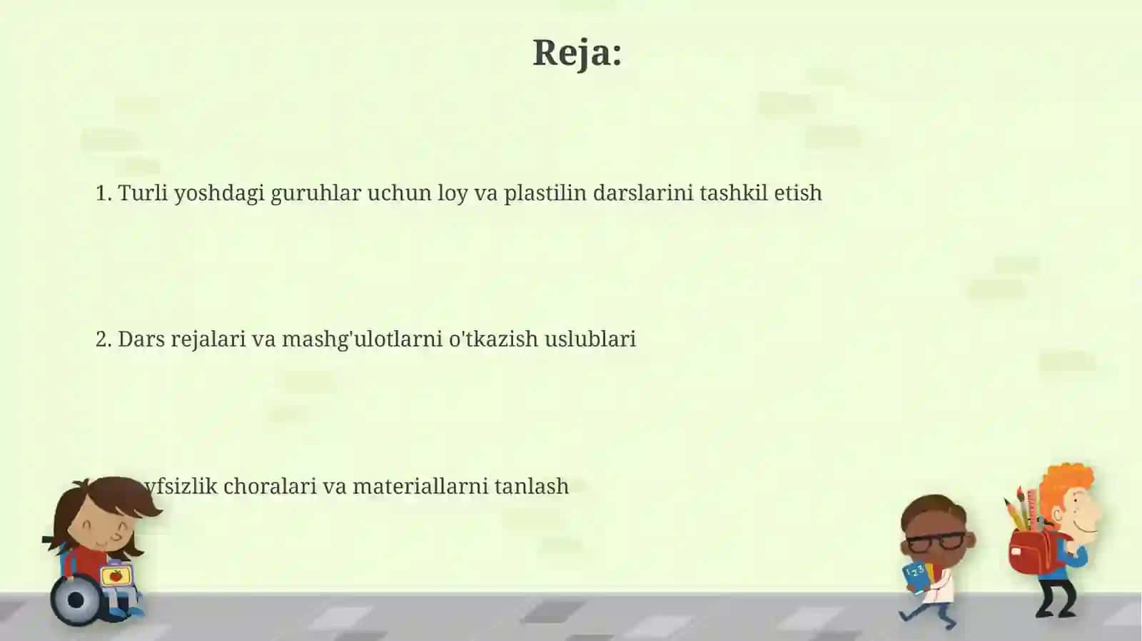 Turli yosh guruhlarda rasm mashgʻulotlarini tashkil qilish(loy va plastilin) 2