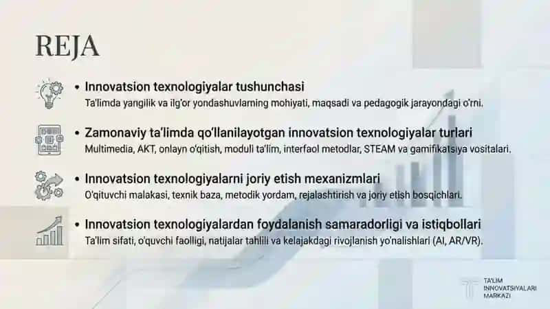 Ta’limda Innovatsion Texnologiyalardan foydalanish 2
