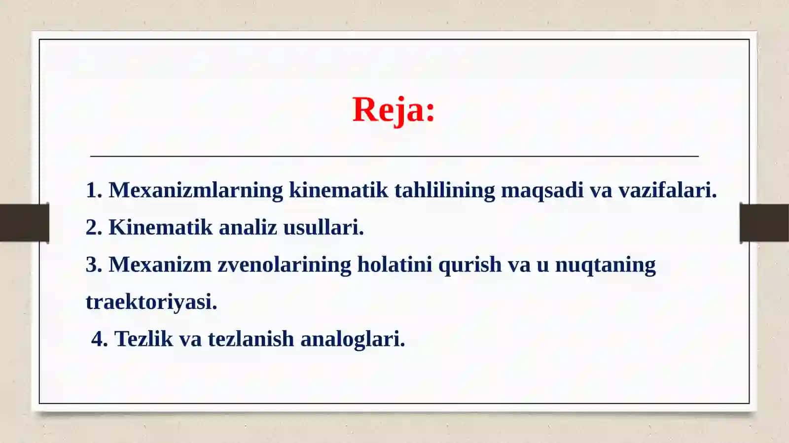 Mexanizmlarni kinematik tekshirish usullari 2