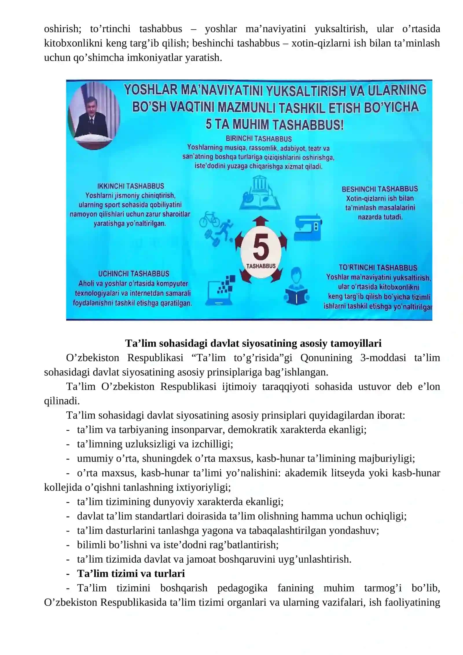 O’zbekiston Respublikasi ta’lim tizimi rivojlantirishning kontseptual asoslsri 2