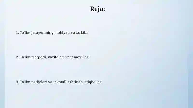 Tarbiya jarayonining mohiyati va mazmuni 2