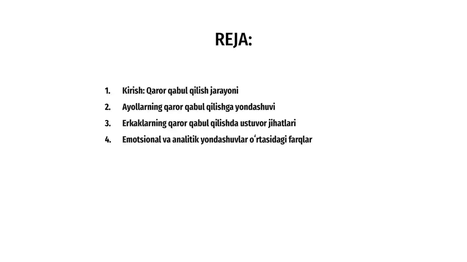Ayol va erkak oʻrtasidagi qaror qabul qilishdagi farqlar 2