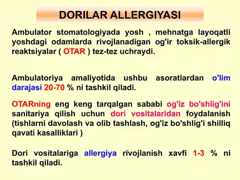 Dori allergiyasi 2