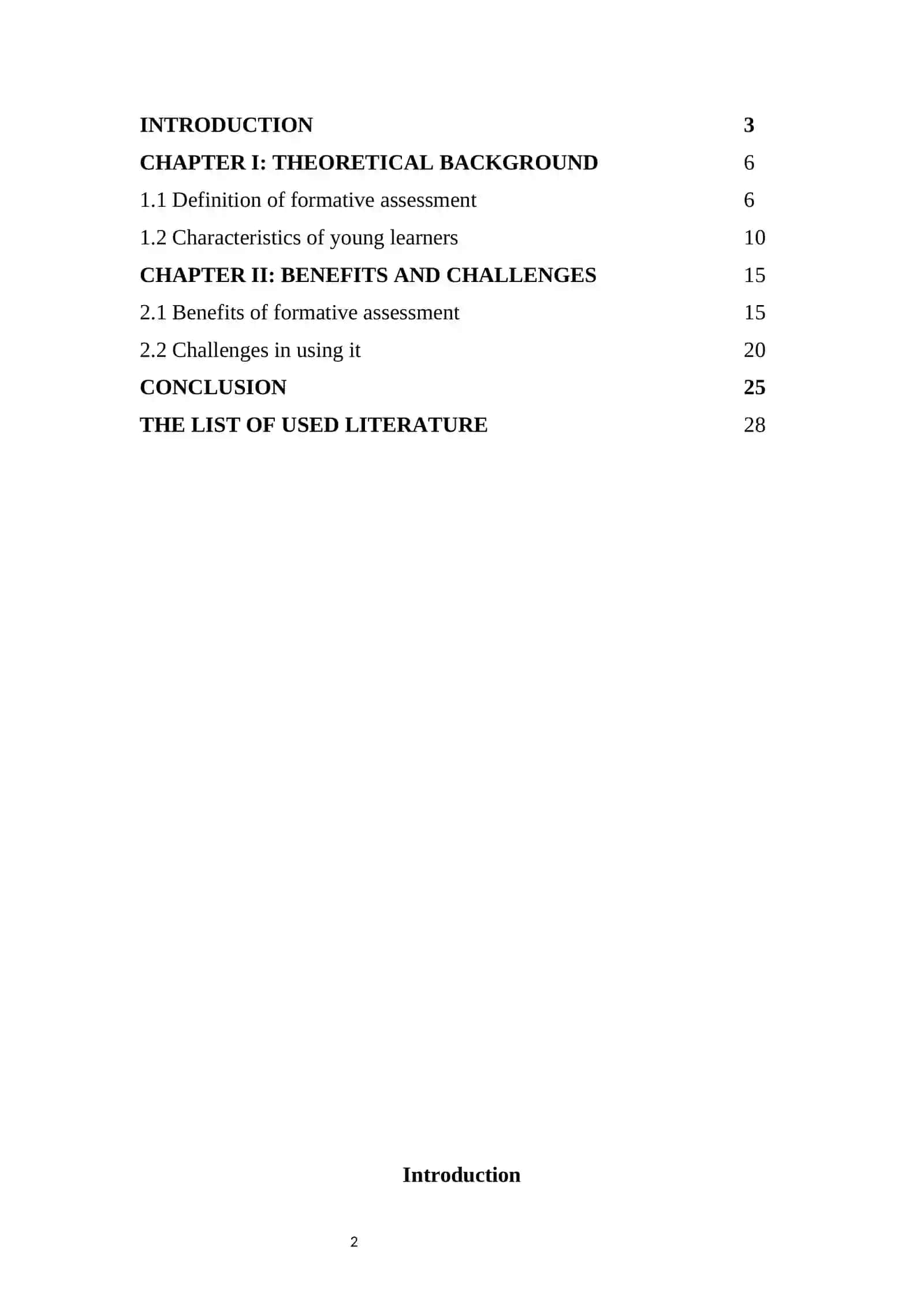 FORMATIVE ASSESSMENT IN YOUNG ENGLISH LEARNERS: BENEFITS AND CHALLENGES 2