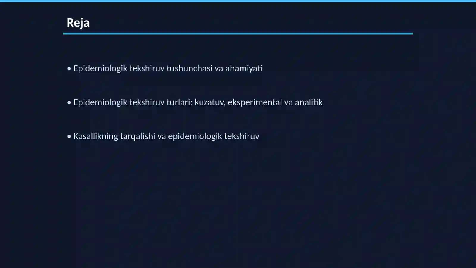 Epidemiologik tekshiruv turlari va usullari 2