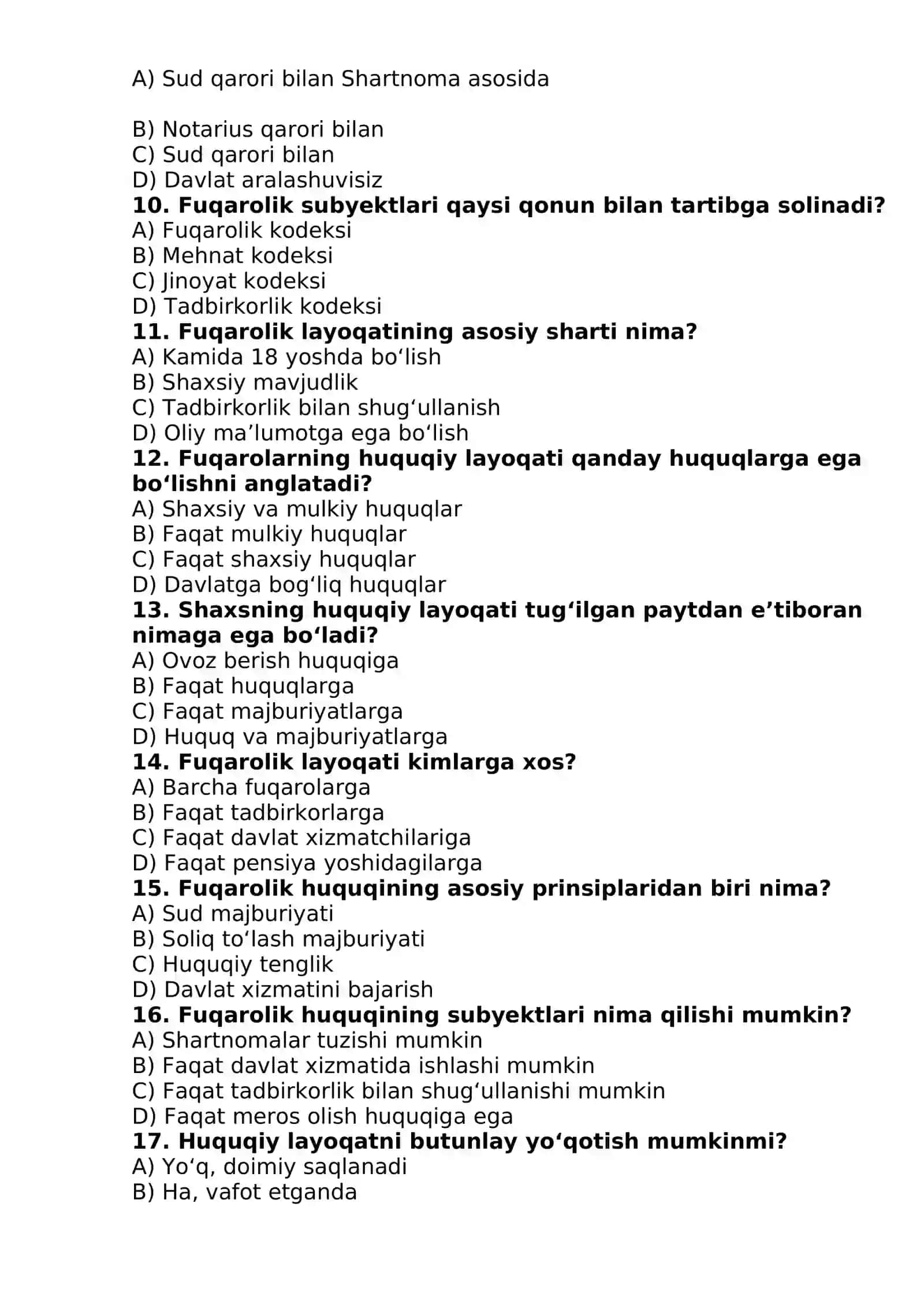 Fuqarolik huquqining subyekti sifatida fuqarolar 2