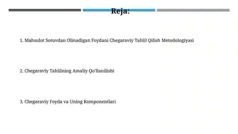 Mahsulot Sotishdan Foydaning Marjinal Tahlili Metodikasi 2