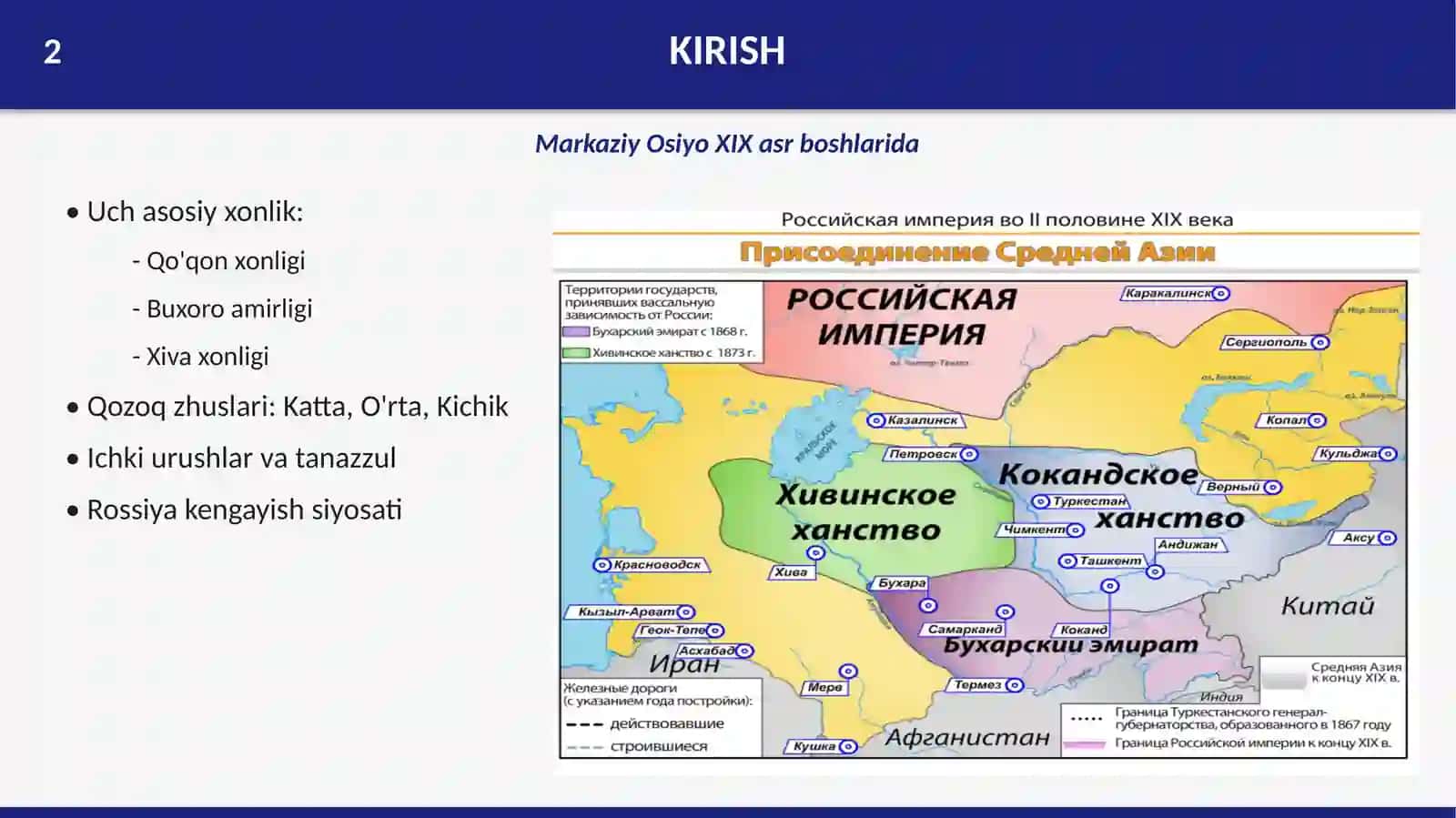 MARKAZIY OSIYO XALQLARI TARIXSHUNOSLIGI 2