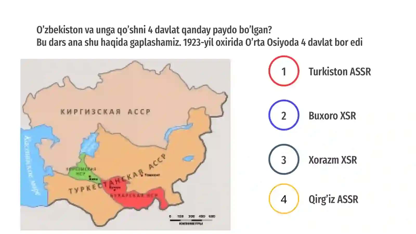 O'rta Osiyoda milliy-hududiy chegaralanish - 1924-yil 2