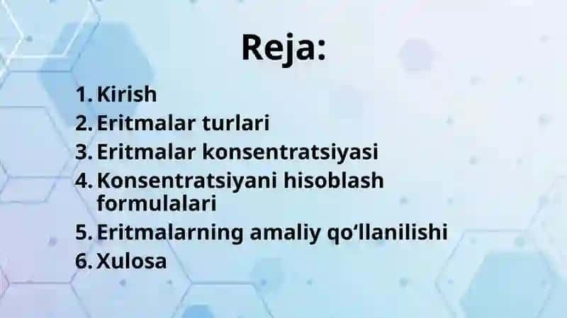 Eritmalar.Eritmalar konsentratsiyasi 2