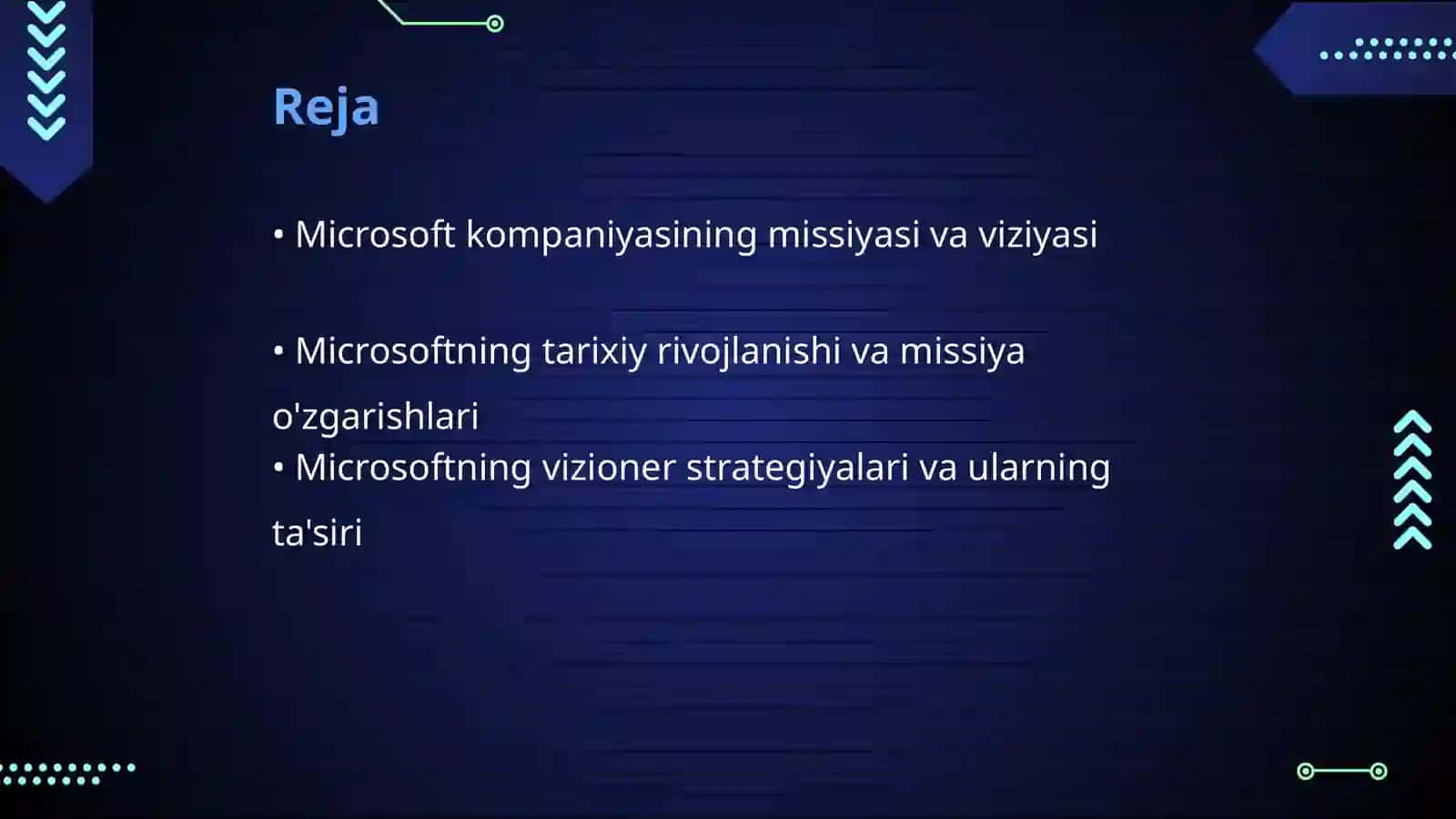 Missiya va viziyani shakllantirish.Microsoft kompaniyasining missiyasi va viziyasi 2