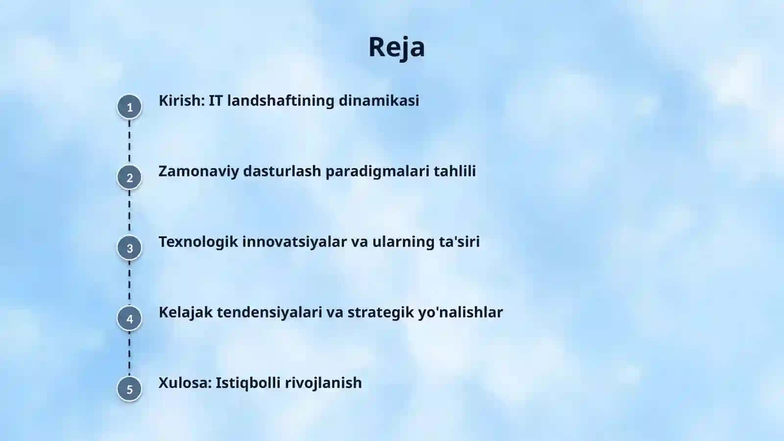 IT va dasturlash sohasidagi o'zgarishlar va rivojlanish 2