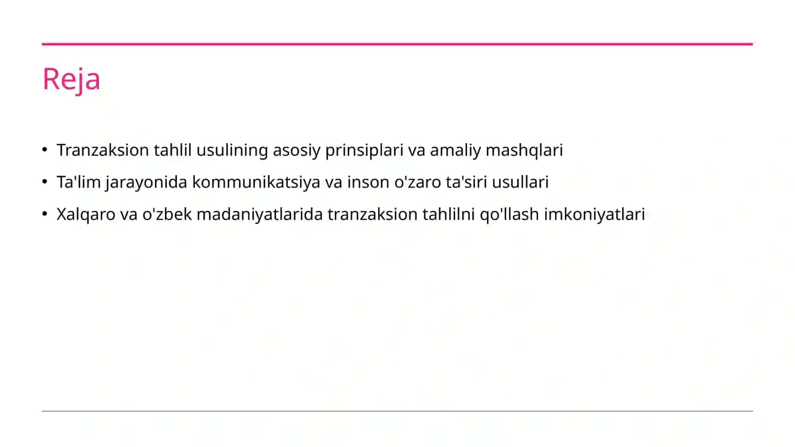 Treningda tranzaksion tahlil usulining mashqlari 2