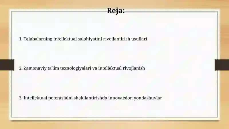 O'quvchilarning intelektual imkoniyatlarini rivojlantirish usullari 2