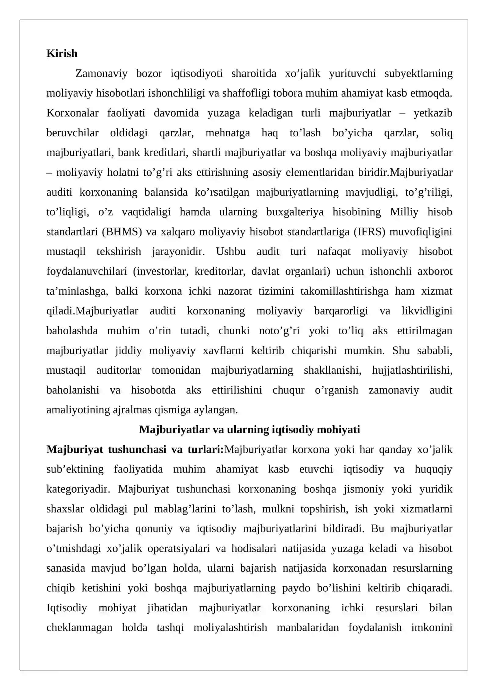 Majburiyatlar auditi 2