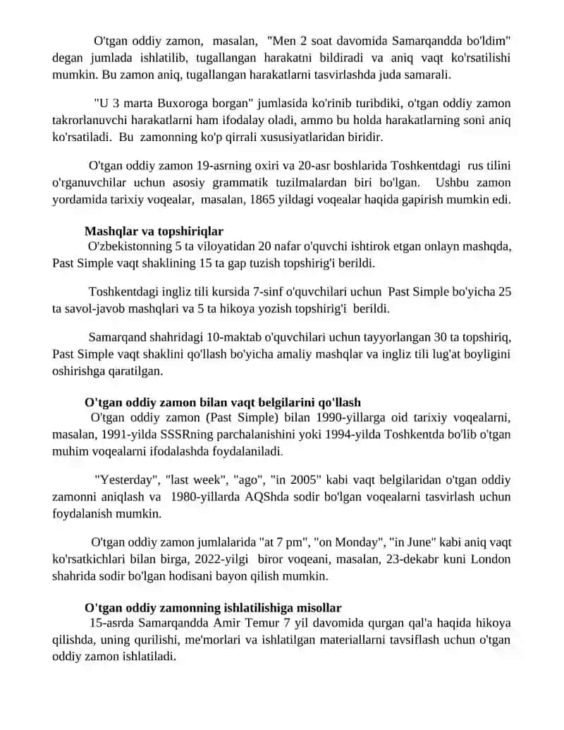 Past Simple 2