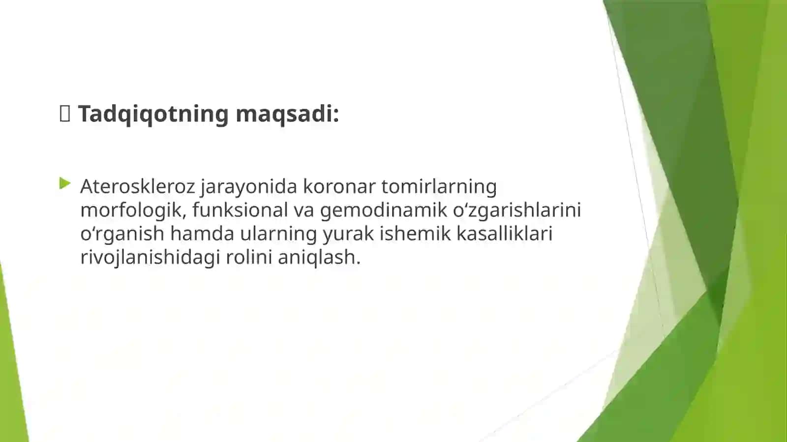 Ateroskleroz tasiridakoronar arteriyalarning torayishi 2