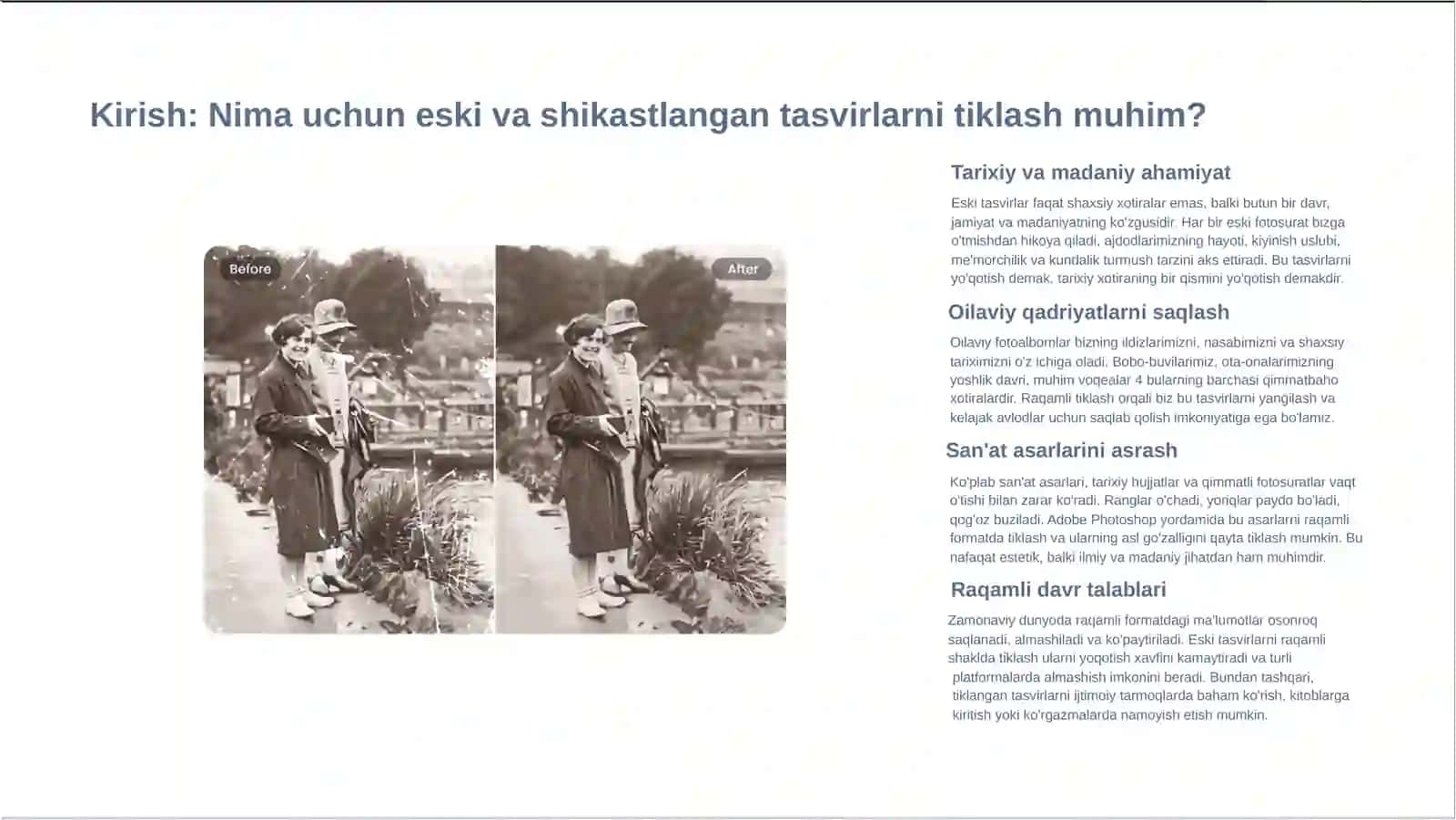 Adobe Photoshopda Tasvirlarni Qayta Tiklash 2