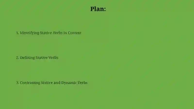 Stative verbs 2
