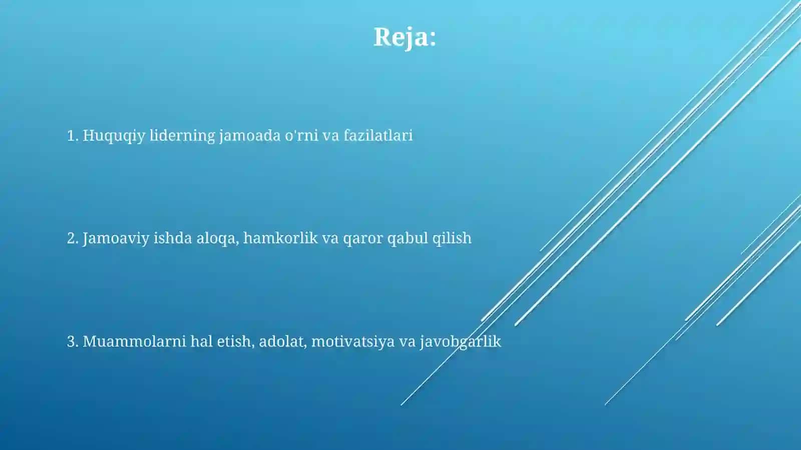 Huquqiy liderning jamoada roli 2