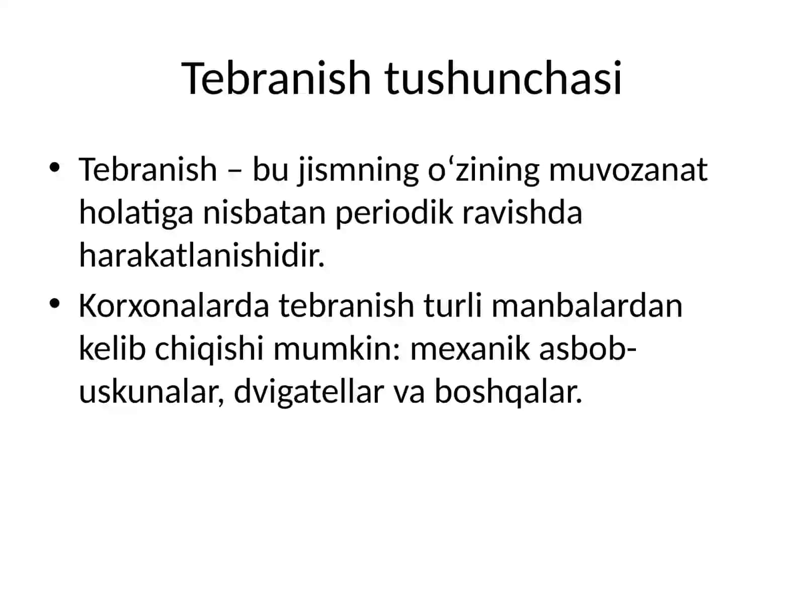 Korxonalarda Tebranishli Vaziyatlarni Tekshirish va Baholash 2