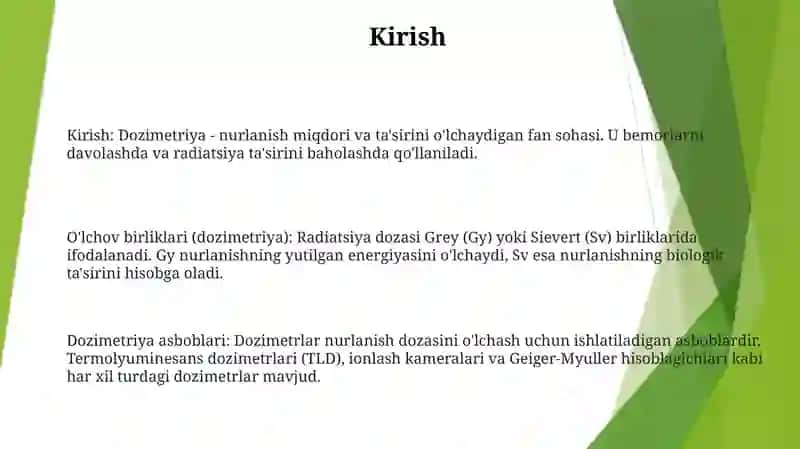 Dozimetriya Asoslari 2