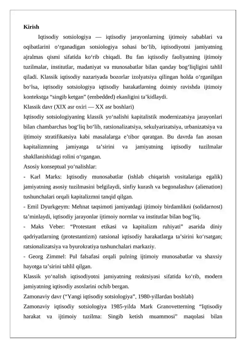 Iqtisodiy Sotsiologiya 2