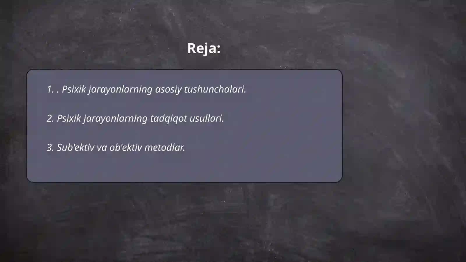 Psixik jarayonlarning shakllanishi va hukm surishini tekshirishning obektiv metodlar 2