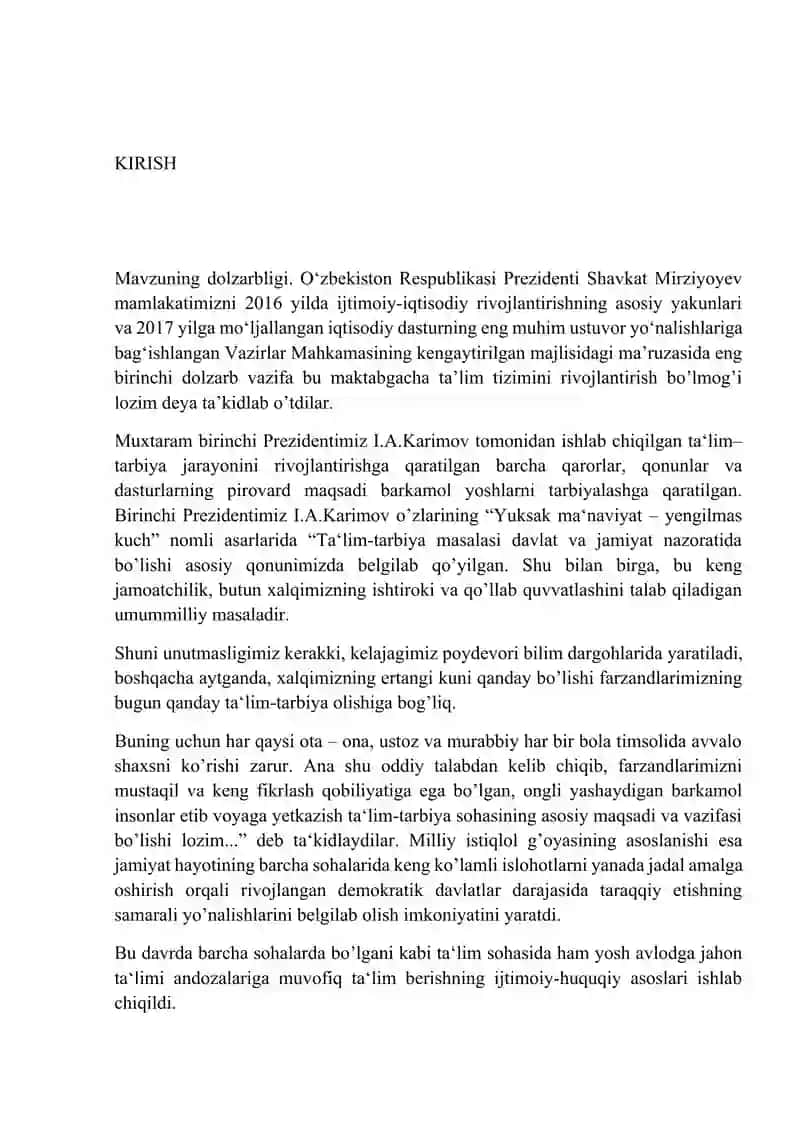 Bolalarni kattalar namunasida tarbiyalash texnologiyasi 2