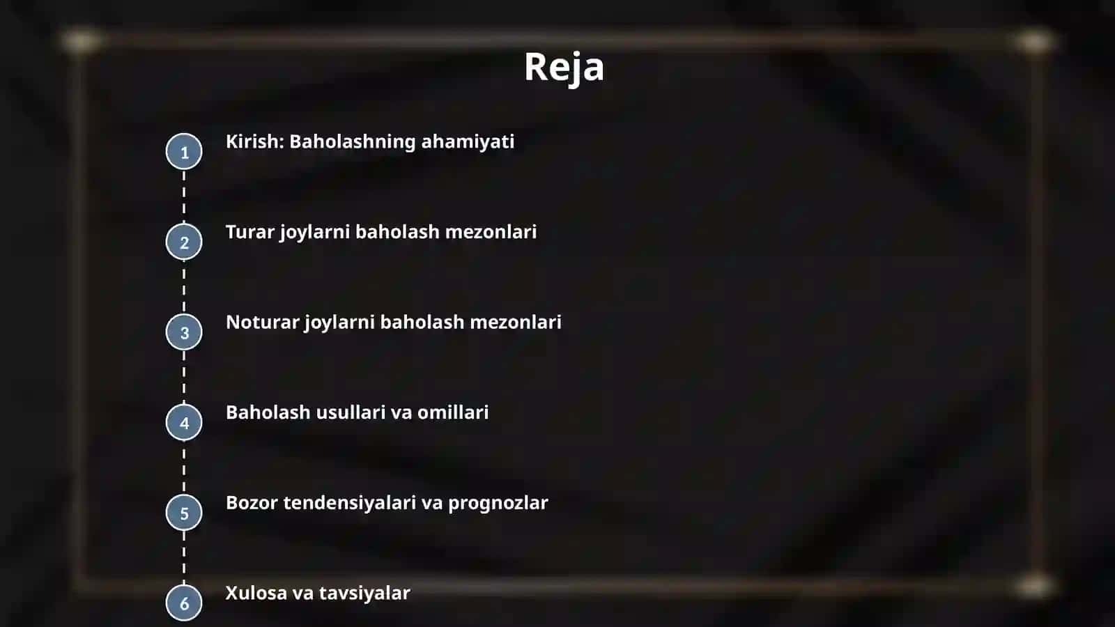 Turar va noturar joylarni baholash mezonlari 2