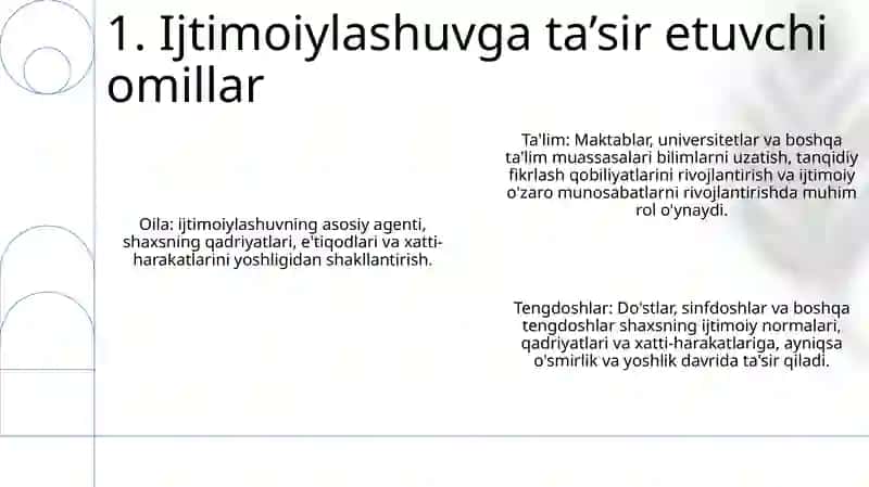 Shaxs Ijtimoiylashuvi 2