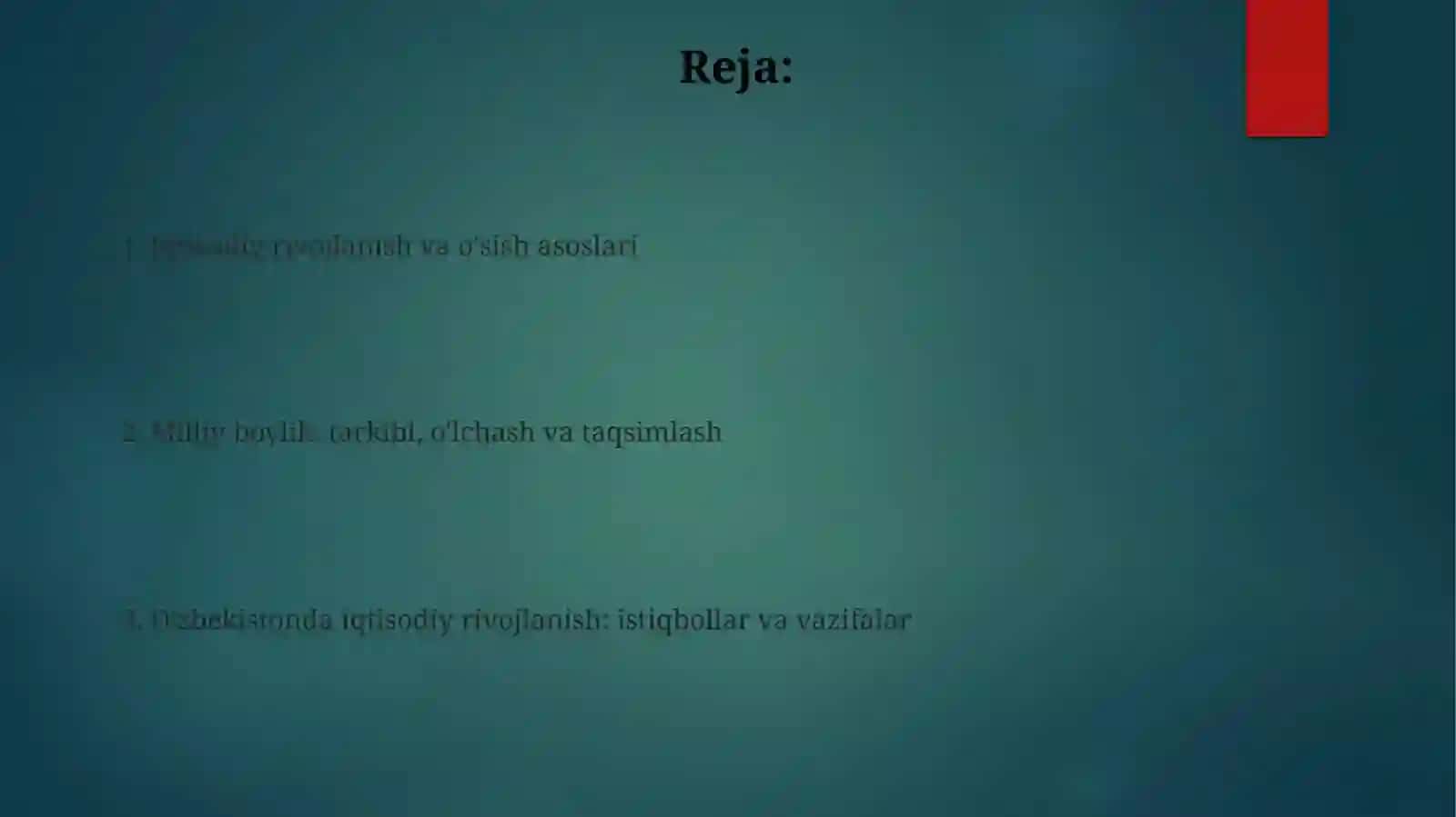 Iqtisodiy rivojlanish 2