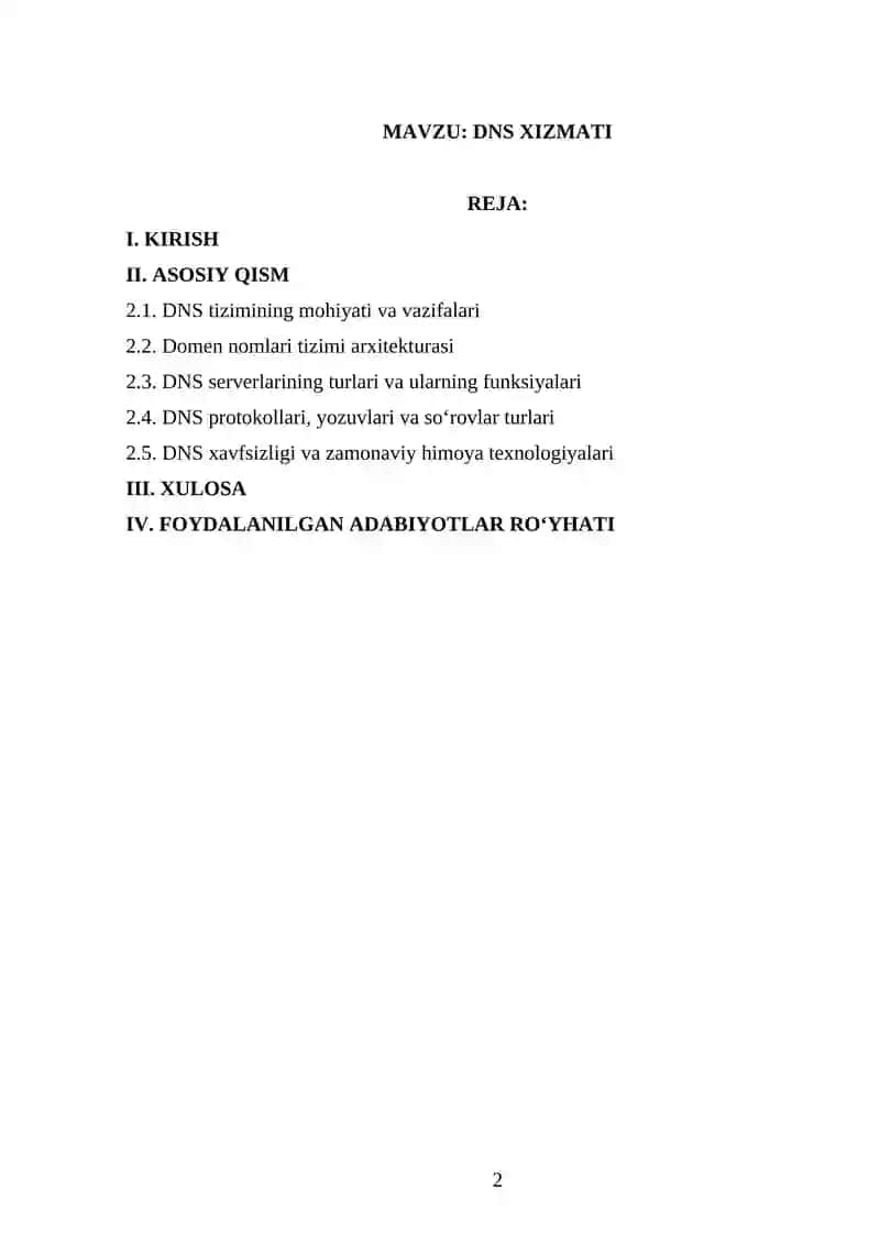 DNS XIZMATI 2
