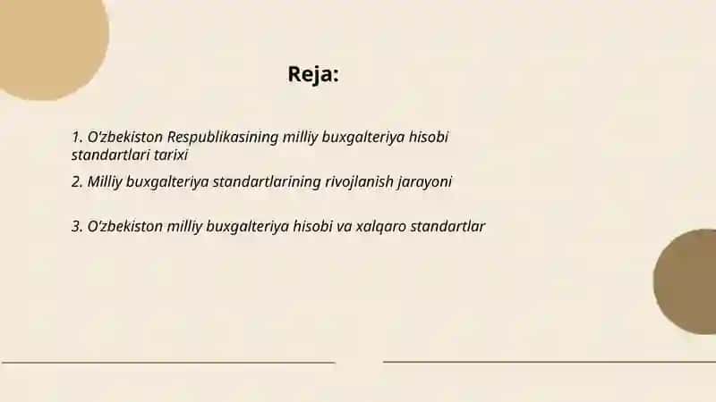 O‘zbekiston Respublikasida milliy buxgalteriya hisobi standartlari va uni amaliyotga tadbiq etish 2