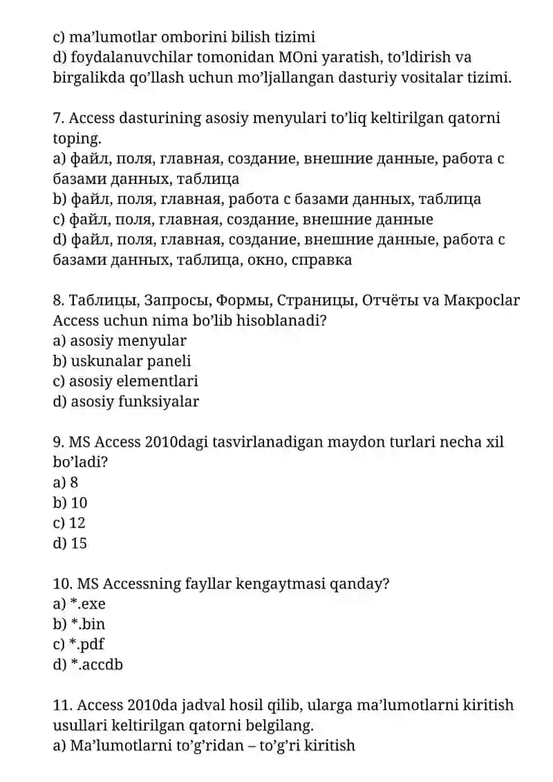 Ma’lumotlar ombori tuzishning asosiy usullari 2