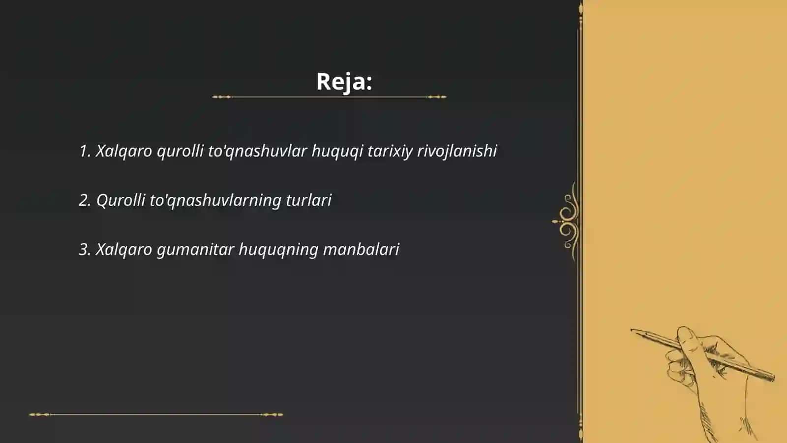 Qurolli to'qnashuvlar huquqiga dahldor bo'lgan shaxslar va obyektlarning asosiy toifalari 2
