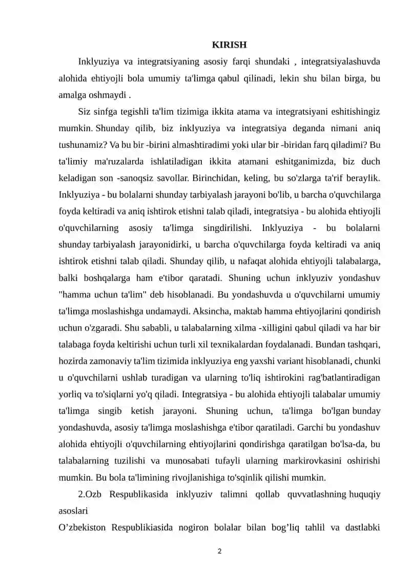 INKLYUZIV TA’LIM IJTIMOIY INTEGRATSIYA XAQIDA TUSHUNCHA 2