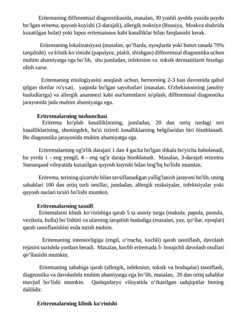 Eritmalar haqida tushuncha, sinflanishi, konsintiratsiyasi 2
