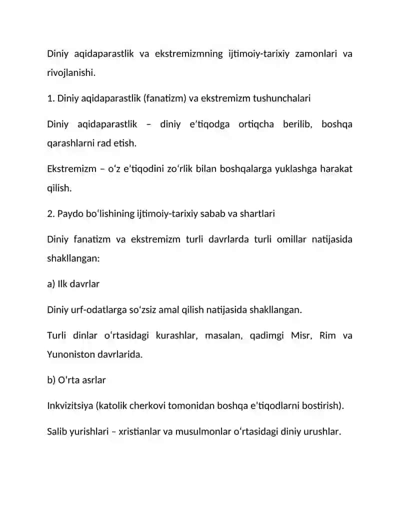 Diniy aqidaparastlik va ekstremizm 2