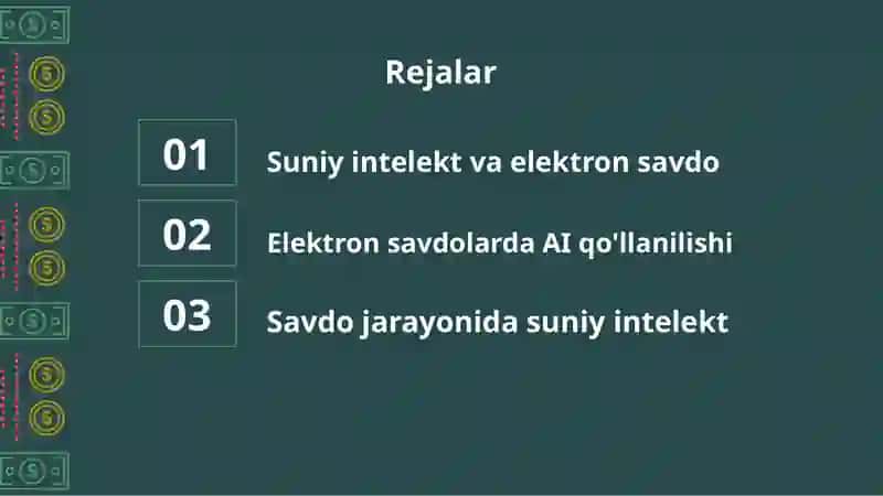 Elektron savdolarda suniy intelekt usullaridan foydalanish 2