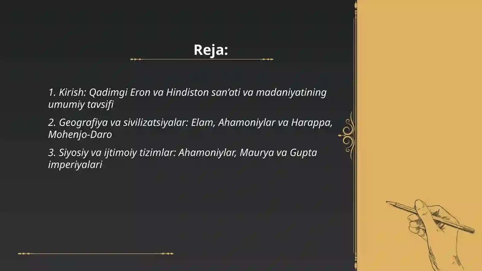 Qadimgi Eron, Hindiston san’ati va madaniyati 2