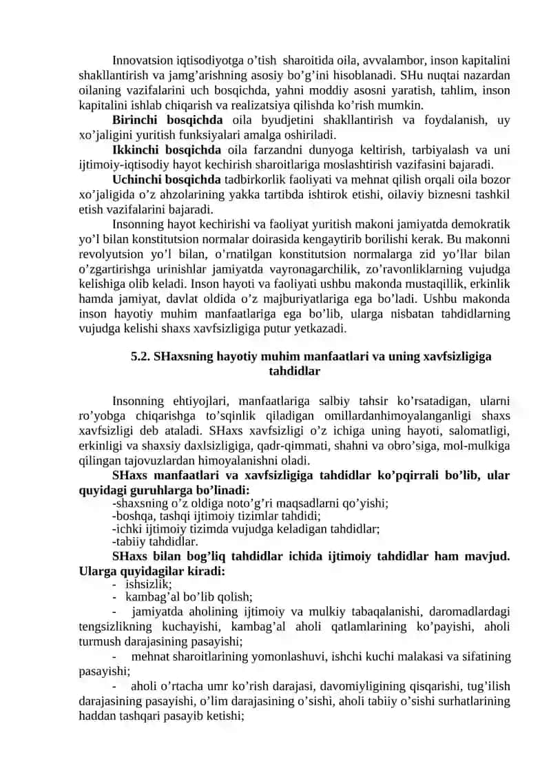 SHAXSNING IQTISODIY XAVFSIZLIGINI TAHMINLASH MUAMMOLARI 2
