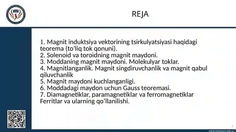Masofaviy ta’lim uchun o‘quv kontent. Fizika 2