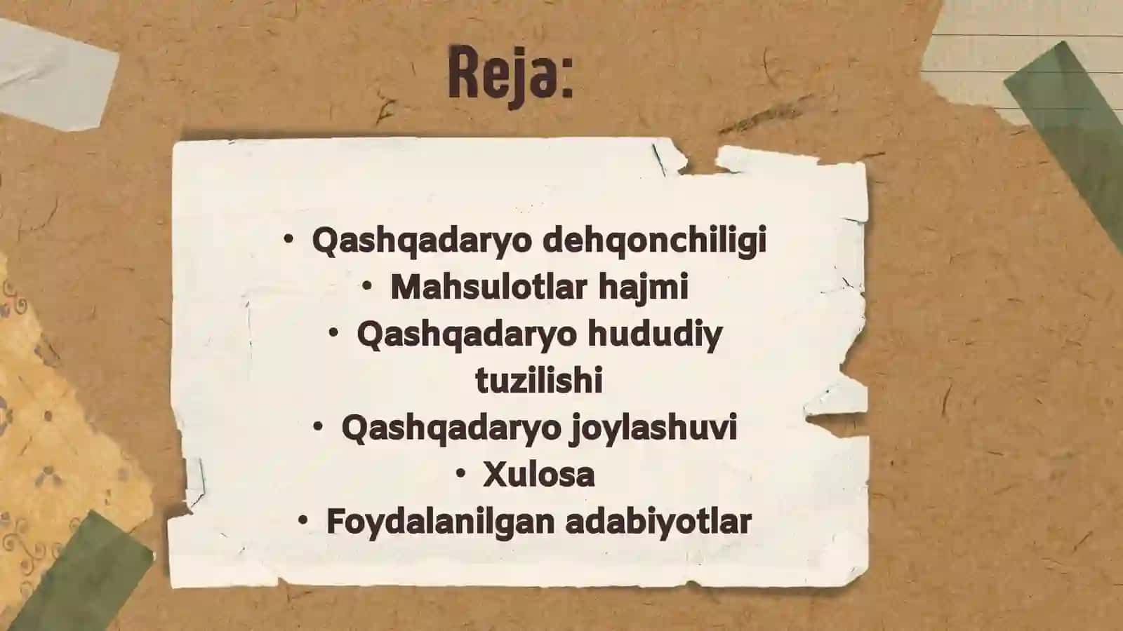 Qashqadaryo viloyati dehqonchiligi va uning hududiy tarkibi 2